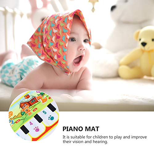 Toyvian Tapete Musical Infantil Brinquedo Tapete de Piano Infantil Teclado Playmat Toque Play Cobert