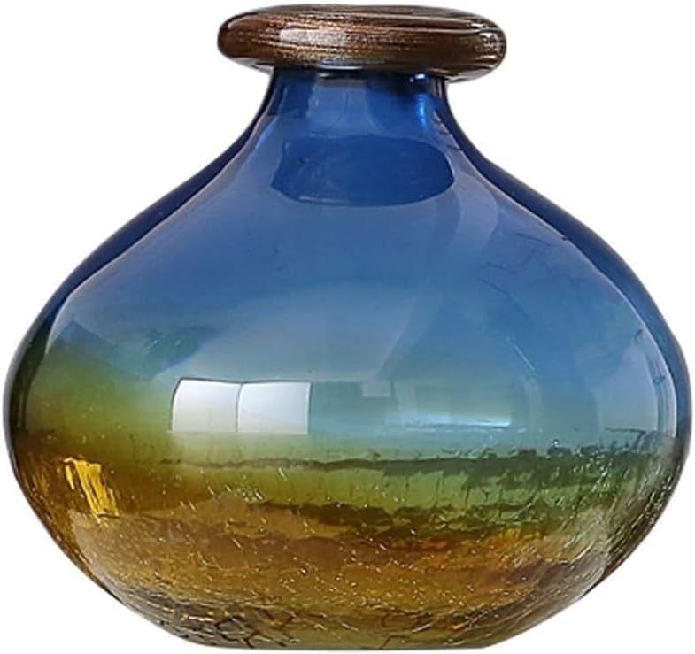 Vase en verre dégradé effet glace moderne pour salon chic