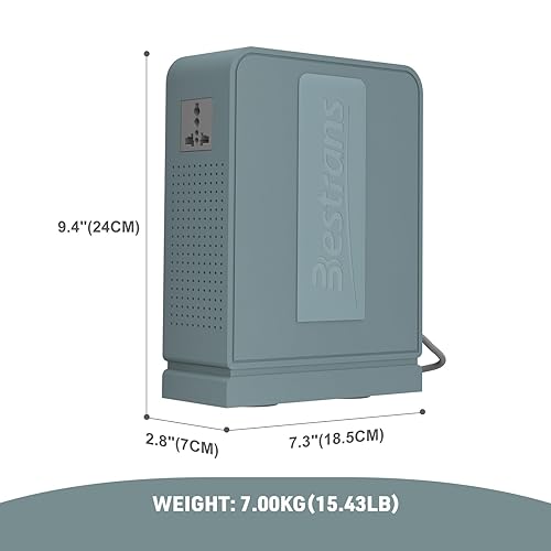 Miniatura 5 de BESTRANS Transformador elevador de 3000 W, convertidor de 110 V a 220 V, convertidor de voltaje resistente de 110 V-120 V a 220 V-240 V con dos