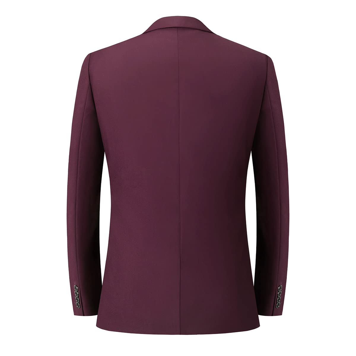 Sliktaa Abiti da uomo Set da 3 pezzi Slim Fit monopetto un bottone Abito smoking formale da sposa Business Performance Blazer Gilet Pantaloni