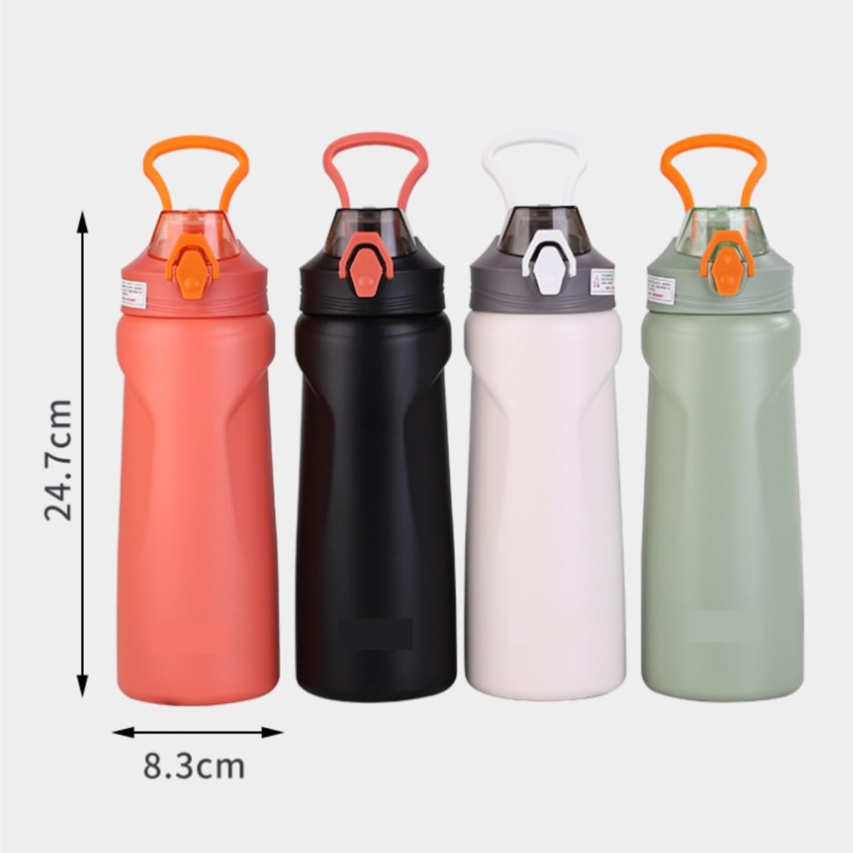 Borraccia Bottiglia d'Acqua Sportiva Portatile for Tazza Termica da Esterno di Grande capacità in Acciaio Inossidabile Water Bottle(Grün)
