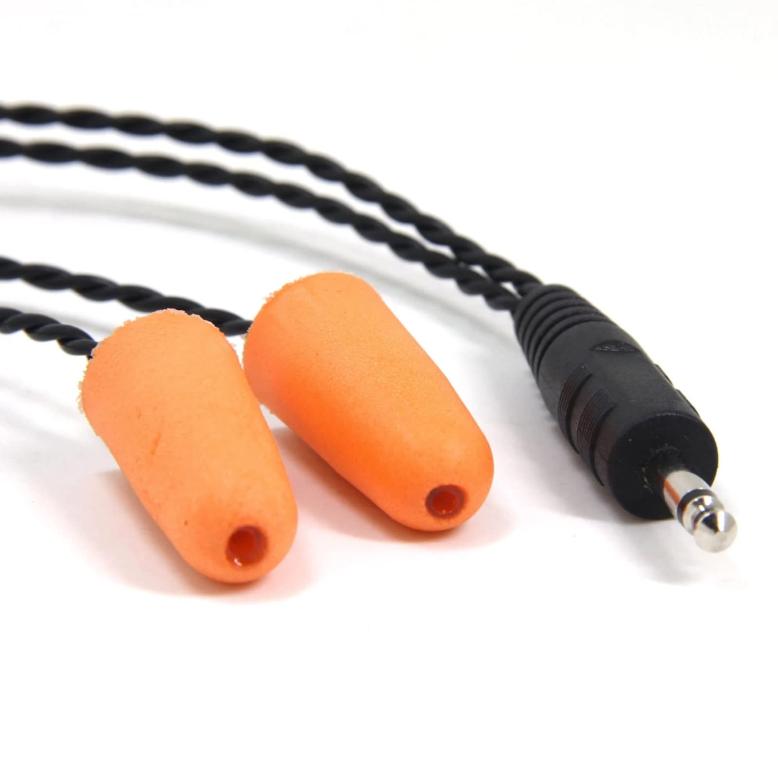 Écouteurs de radios de course, écouteurs mono à réduction du bruit à armature équilibrée en mousse pour radios de course, communications électroniques, prise de 0,3 cm (ligne noire)