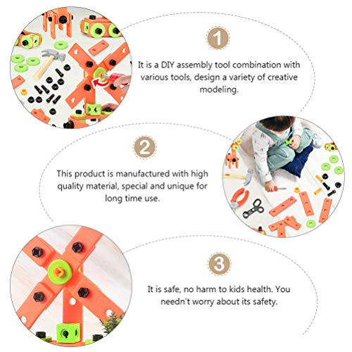 STOBOK Conjunto de Ferramentas de Brinquedo para CrianÃ§as Porca Parafuso Conjunto de Ferramentas de