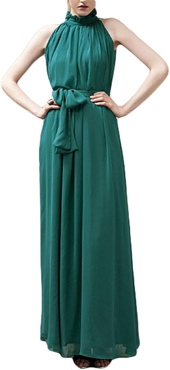 Amazon Co Jp レディース ワンピース シフォン パーティードレス マキシ フォーマル 結婚式 発表会 お呼ばれ 大人 通勤 普段着 大きいサイズ レトロ エレガント 上品 優雅 シック 大人 グリーン 服 ファッション小物