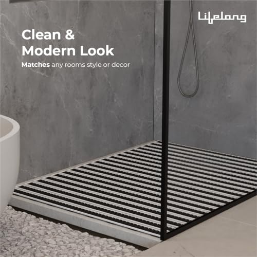 Image of Lifelong Bathmat for Home | Anti-Skid Bathroom Mat, Water Resistant Non-Slip Floor Mat for Bathroom, DIY Customisable Size Mat for Kitchen, Quick Drying Foot Mat, Silicone Suction Cup for Strong Grip