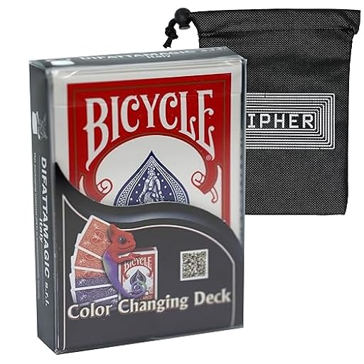 Baraja de bicicleta que cambia de color, increíble truco de magia para principiantes, incluye bolsa de cartas de cifrado | Ya disponible en tu tienda friki favorita! En mundofriki.es! Baraja de bicicleta que cambia de color, increíble truco de magia para principiantes, incluye bolsa de cartas de cifrado | Ya disponible en tu tienda friki favorita! En mundofriki.es!