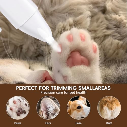 Image of Qpets 2-in-1 Pet Nail Clipper & Hair Trimmer with LED Light, IPX7 Waterproof, Illuminated Precision Paw Trimmer Dual Head Nail Clipper Grooming Tool for Dogs & Cats