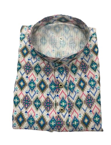 Image of FOXDX Men's Traditional Cotton Floral Printed Only Kurta