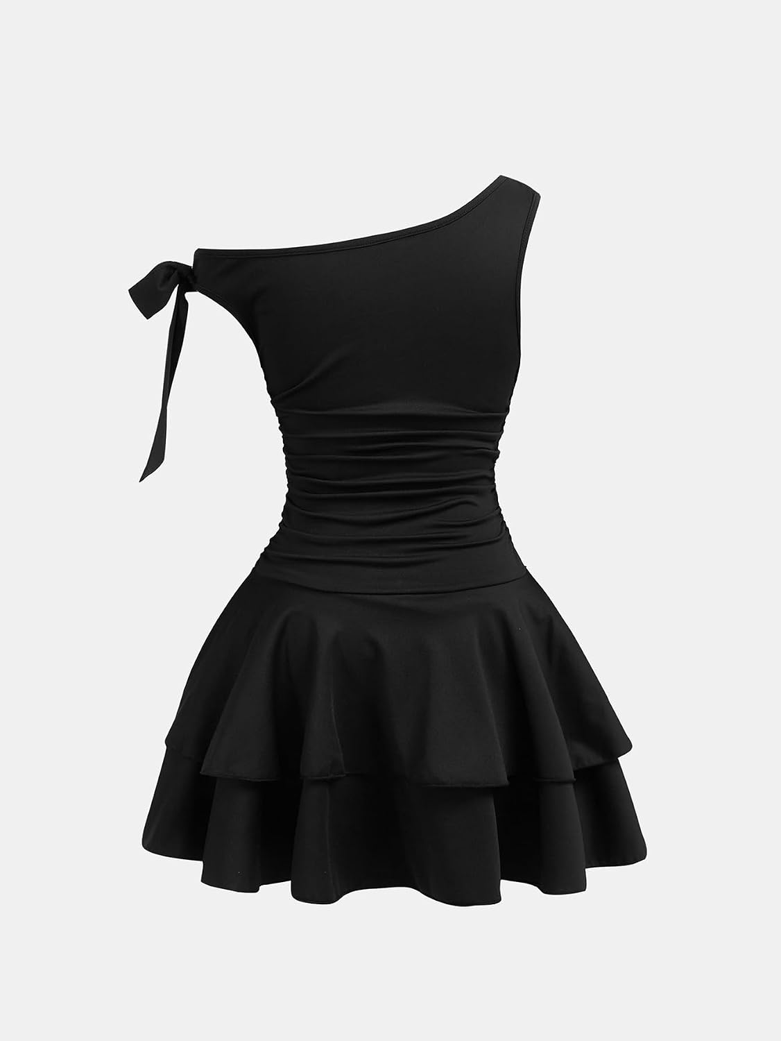 SHENHE Girl's Off The Shoulder Dress Ruffle Layered Ruched Metal Floral Bodycon Cute Party Dress