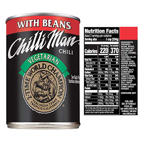 Chilli Man • Canned Vegetarian Chili With Beans (Pack Of 12), 15 Ounce Can #TOP2