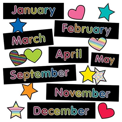 Schoolgirl Style - Just Teach | Months of the Year Mini Bulletin Board Set | 24pcs