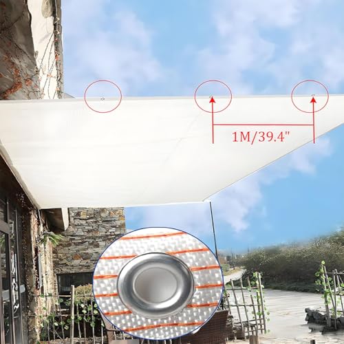 Filet d'ombrage polyvalent avec œillets toile de protection balcon - 5