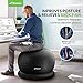 Trideer Exercise Ball Chair with Base & Resistance Bands for Home Gym, Stability Ball Seat for Core Workout and Back Support