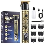 Beard Trimmers for Men,Cordless Hair Clipper&Beard Shaver,Precision Shaving Machine Electric Shaver for Face & Body,Professional Mens Grooming Kit,Titanium Blade with 6 Combs LCD Display Gift for Men