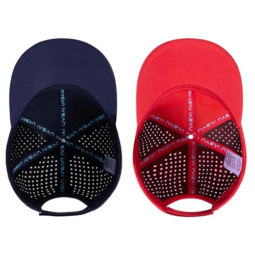 Image of UPF 50+ Performance Water Resistant Baseball Cap Lightweight Breathable Hat Golf Running Boat Hiking for Men Women