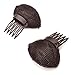 Insert comb Front Hair Bangs Bumpit Bump Up Volumn Increase Styling Pin Clip Back Beehive Hair Tool Insert Tool with hair booster cushion for women girl Fluffy Hair Styling Accessories (Brown+Black)