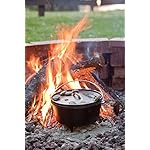 Lodge 8 Quart Pre-Seasoned Cast Iron Camp Dutch Oven with Lid - Dual Handles - Use in the Oven, on the Stove, on the Grill or over the Campfire - Black - Image 4