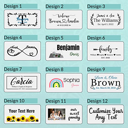 Personalized Wood Sign Custom Name Signs Plaque With Text Customized Family Wall Door Welcom Sign For Home Decor Wall Art Gifts For Wife Husband Dad Mom Him Her #TOP1