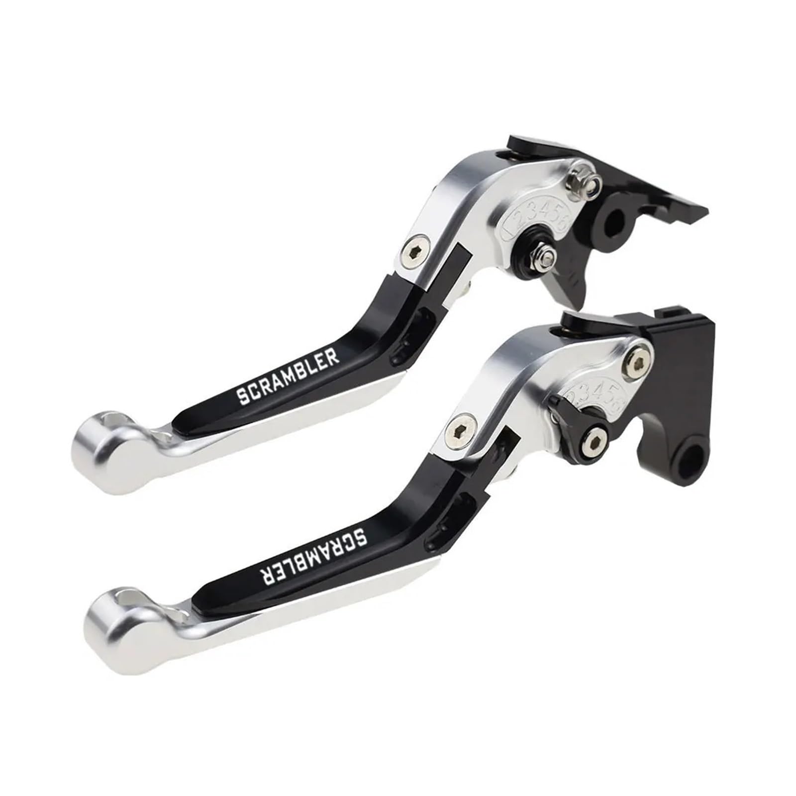 Jghfdws 53 Motorcycle Brake Clutch Lever Set For Scrambler Motorcycle Folding Extendable Brake Clutch Levers