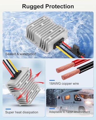 Upgrade Starlink Mini DC Conversion Kit,12V to 30V 3.5A Router Power Converter with Low Voltage Protector, Step Up Power Adapter with Male Plug Cable, Router 12V Boost Converter for RV Travel Outdoor4