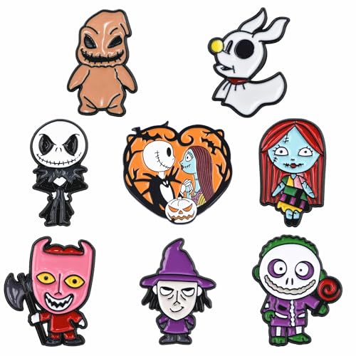 Cartoon Horror Movie Character Pins for Hats Backpacks Bags Clothes Accessories Women Girls Cartoon Enamel Brooch Pins