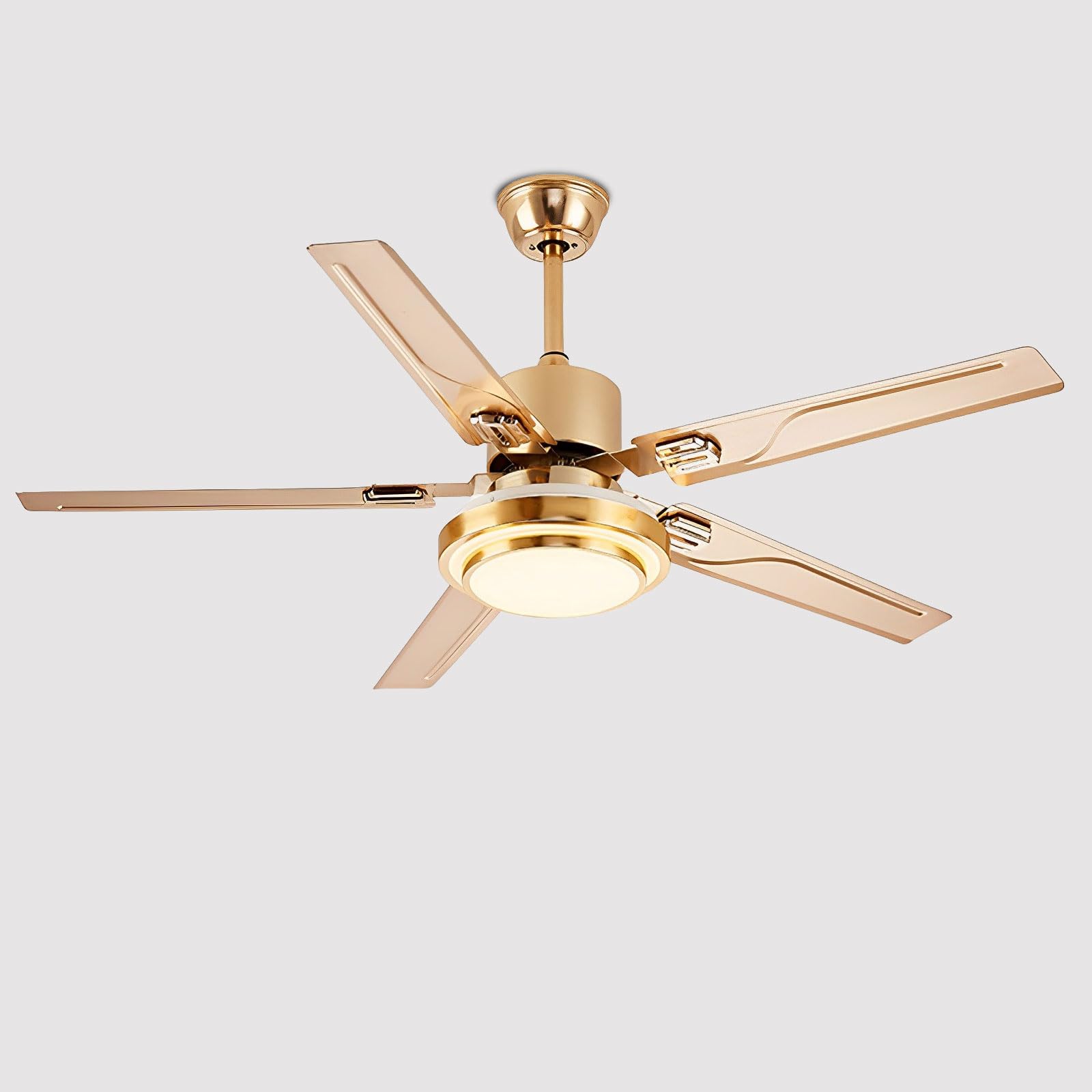 Ventilateur de plafond silencieux contre la chaleur, LED variable 50W et moteur CC économique