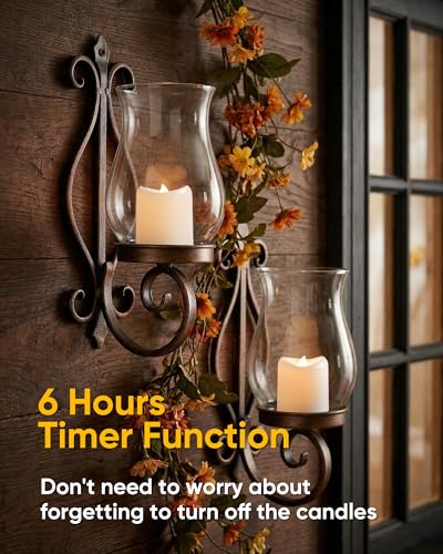 Image of 5plots 24-Pack Flameless Candles with Timer, Realistic 3D Flickering Votive Candles, 6H Timer Built-in, 150+Hour Battery Operated Tealights for Wedding, Festival, Indoors, Home Decor(White Base)
