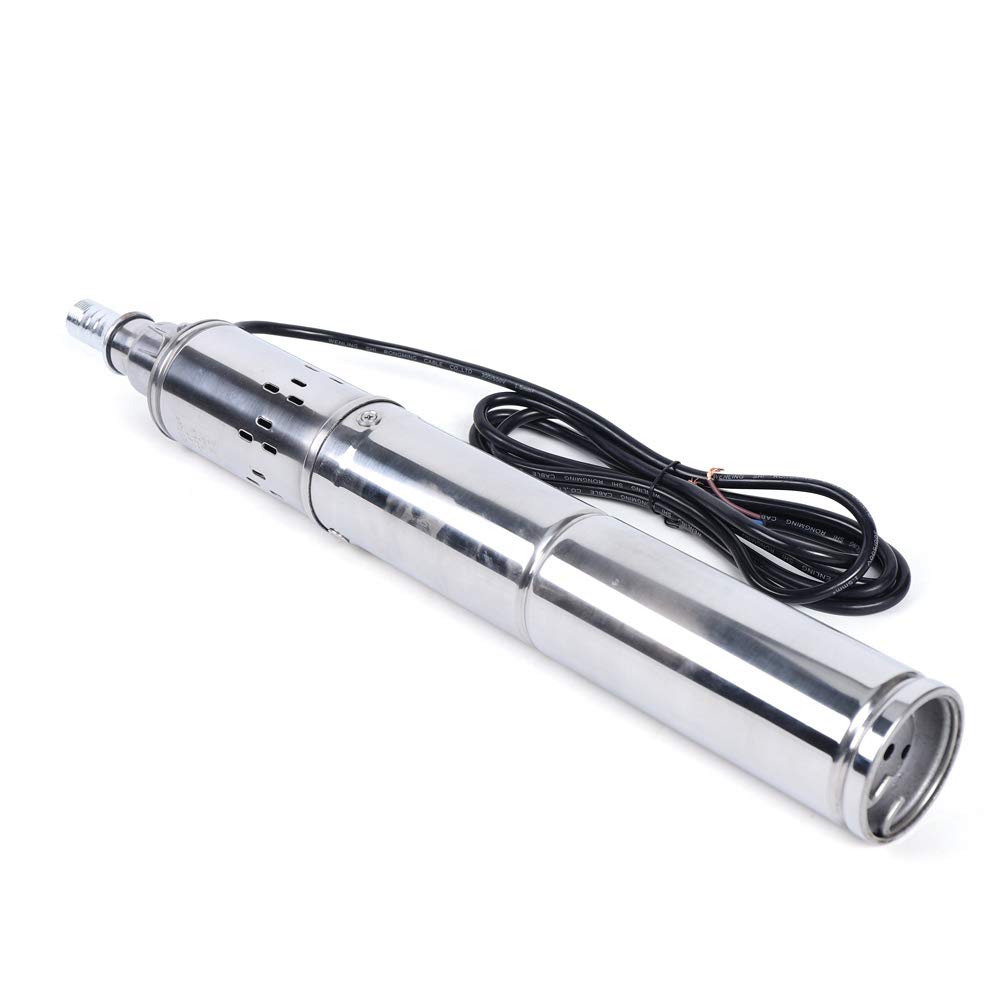 Pompe à eau submersible solaire 24 V pour puits en acier inoxydable 370 W jusqu'à 65 m
