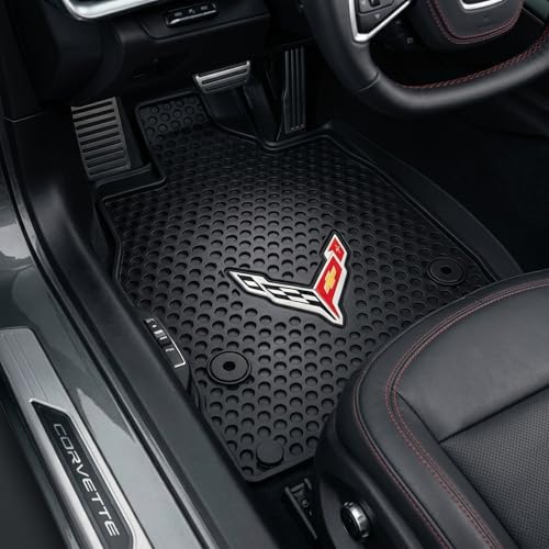 Tapis de sol Corvette C8 en caoutchouc Lloyd Mats pour rouler par temps de pluie et hiver