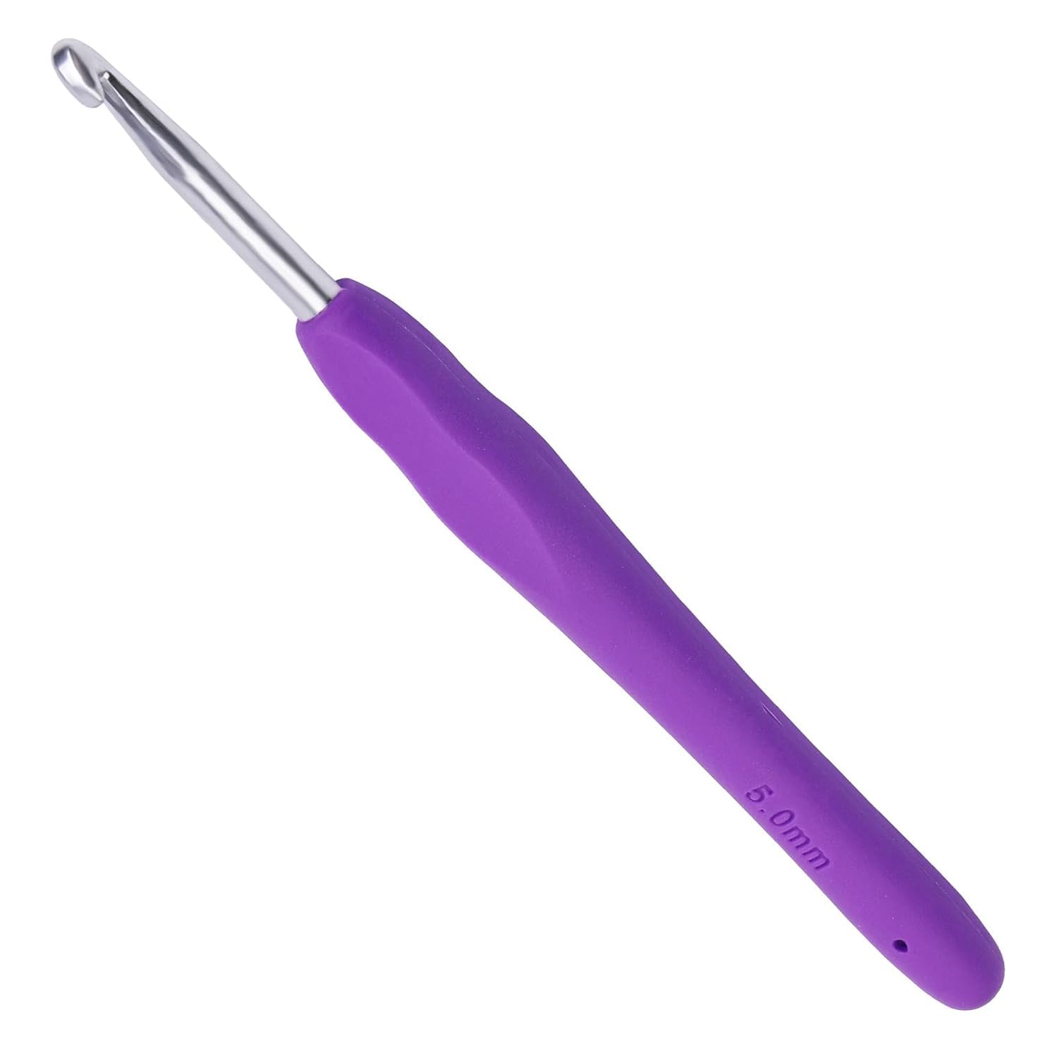 5.0mm Crochet Hook with Ergonomic Soft Rubber Handle, Single End Metal Needle for Knitting, Suitable for Beginners-image-33