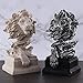H&W Sandstone Lion Figurines - The King of Beasts - Statue Decoration for Home/Study/Living Room, Great Collectible Figurines, Best Gift for The Man, Silver Color (HH17-D3)