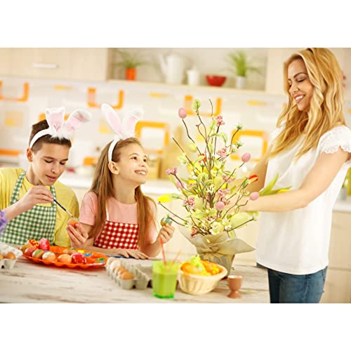 Rosecraft Easter Decorations, 18 Inch Pre-Lit Easter Egg Tree Tabletop Decor With Delicate Oranments, For Home Party Wedding Holiday Spring Summer Decoration - Gifts, Yellow/Pink. #TOP5