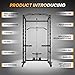GarveeLife Power Cage, Multi-Function Power Rack with LAT Pulldown, 1600 LBS Weight Capacity Fitness Squat Rack with Cable Pulley System and j-Hooks, Dip Bars and Landmine Attachment for Home Gym
