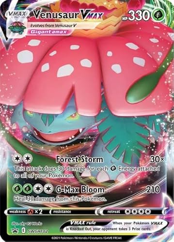 Pokemon - Venusaur Vmax - SWSH102 - Black Star Promo - Holo Foil Card
