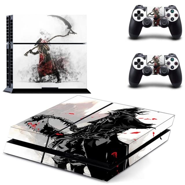 COMPAE - Game ß|ооԀborne PS4s Stickers Play%Stations 4 Skin%4 Sticker Decals Cover For Playstations 4 PS4s Console & Controller Skin VINYLs (Dark Blue)