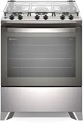 Fogão Electrolux 5 bocas Efficient com PerfectCook Cinza FE5IC - Bivolt