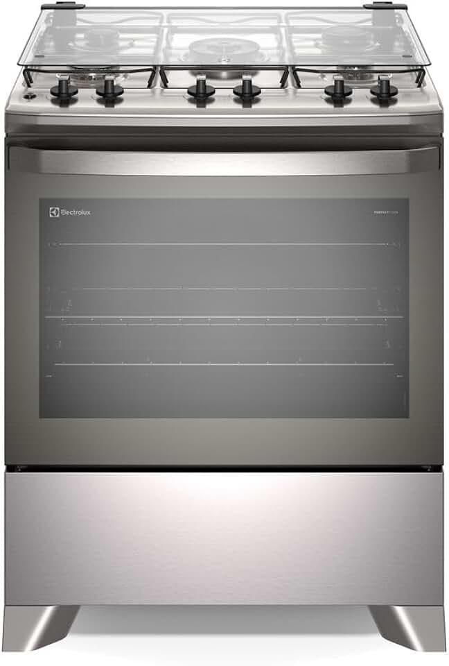 Fogão Electrolux 5 bocas Efficient com PerfectCook Cinza FE5IC