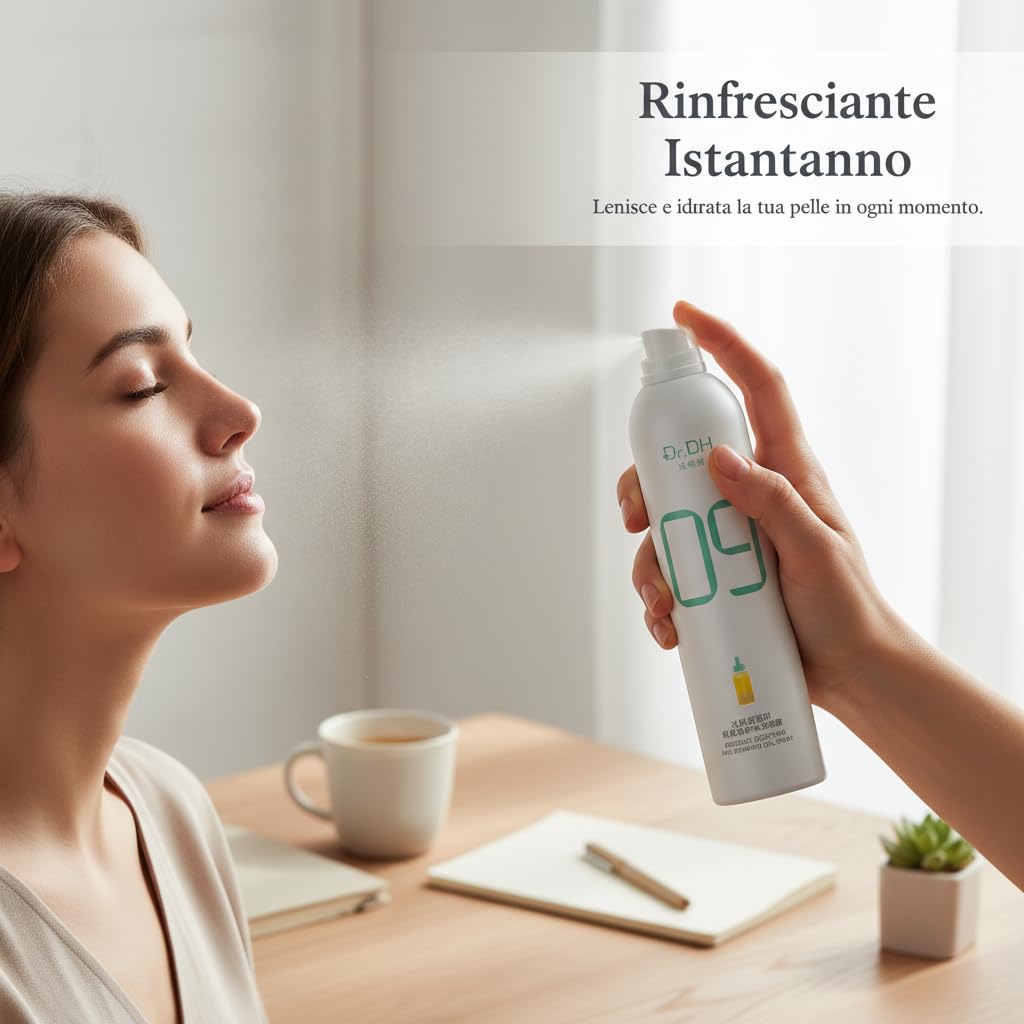 Tonico Idratante Spray Pelle, 1 flacone | Spray idratante, per pelle delicata, uso quotidiano, formulazione olio-acqua, per idratazione , per un luminoso