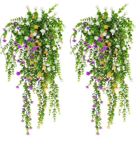 Best Artificial Hanging Plants for Your Home 90 WYTE ORIGIN Artificial Hanging Plants Fern Vine - Fake Ivy Leaves...