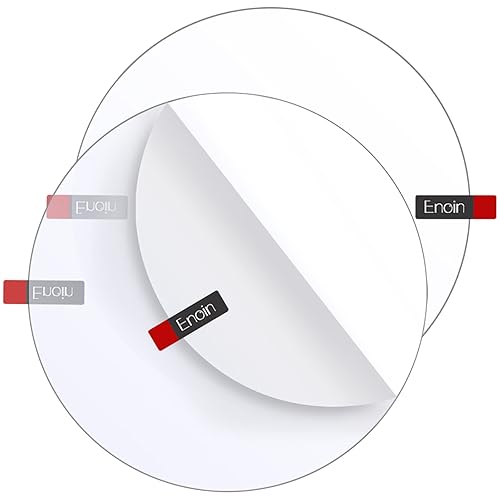 Enoin 2 hojas redondas de acrílico transparente de 10 pulgadas plexiglás, hoja de plástico circular de 0.080 pulgadas 112 de grosor, panel de