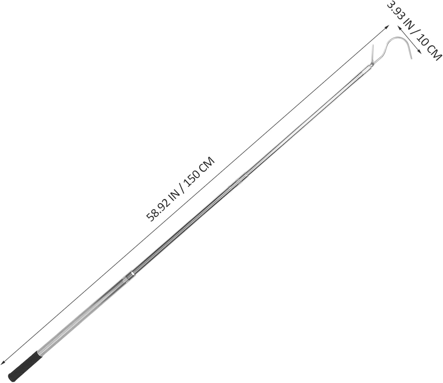 PRETYZOOM Adjustable Awning Pulling Rod Hook Portable Telescoping Sunshade Accessory for Camping Tents and Outdoor Use Extendable Compact Design