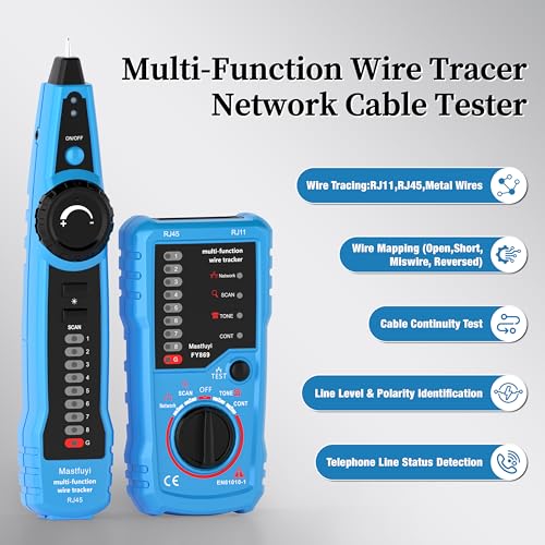 Netzwerk Kabel Tester,RJ45 RJ11 Netzwerk LAN Kabel Tracker,Telefonkabeltester,netzwerk kabeltester...