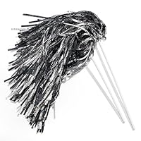 Anderson's Metallic White & Silver Foil Textured School Spirit Shakers, Cheerleader