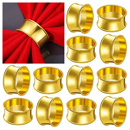 Napkin Rings Metal Napkin Holder Rings Rhinestone Delicate Napkin Buckle for Wedding, Dinner, Parties, Weddings Receptions, Family Gathering (Gold,8 Pcs)