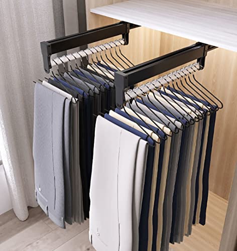 Fini le manque de place : tringle de placard rétractable réglable en métal noir