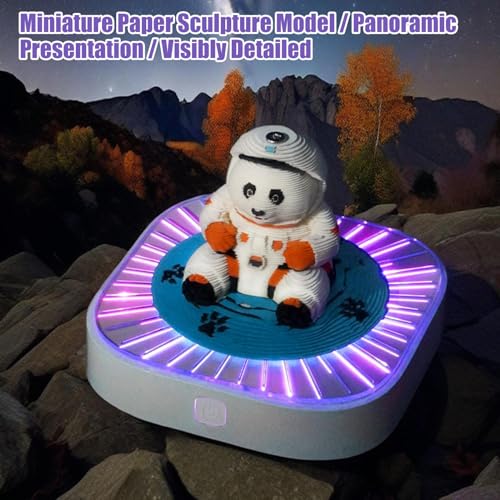 Calendario 3D de panda para escritorios aburridos: bloc de notas interactivo con luz 4