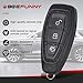 Beefunny Replacement Flip Remote Keyless Entry Key Fob for Ford Focus 2012-2019 C-Max 2013-2019 Fiesta 2011-2019 FCC ID:KR55WK48801 PN:164-R8048 3Buttons 434MHz 4D63Chip (with chip)