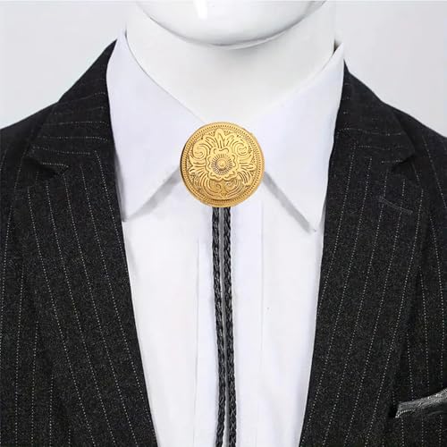 Image of Jeilwiy Bolo Tie for Men, Western Bolero Tie Cowboy Ties Native American Cowgirl Bolo Tie Accessories for Men Women