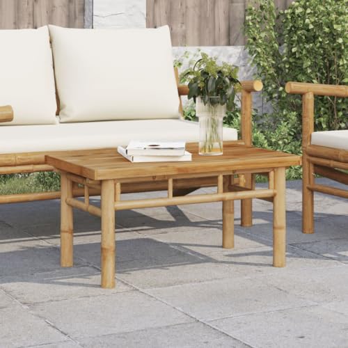 Petite table basse 70x40x35 cm bambou rétro de salon