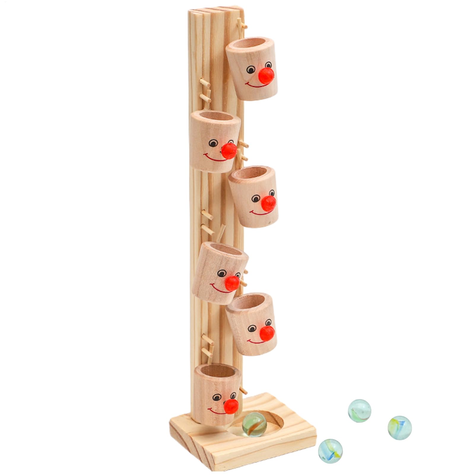 Ball Drop Toy for Kids, Fine Motor Skill Development Toy with 4 Pinballs, Clown Balls Table Pour Ball Game, Fun Entertainment and Girls, Interactive Hand-Eye Coordination Play